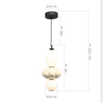Фото 1 SL6134.413.01 Светильник подвесной ST-Luce черный/желтый, опаловый LED 1*18W 3000K ФЛОРЕНТИНИ